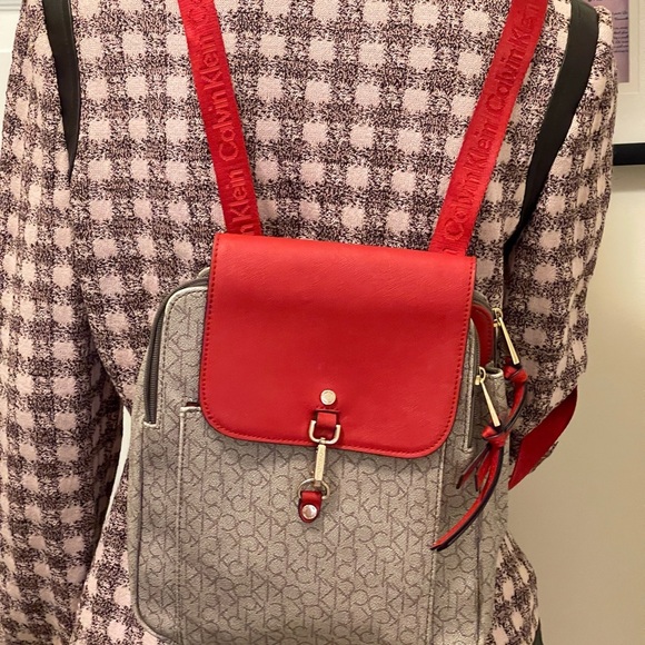 Calvin Klein Red and Gray Backpack main image 5